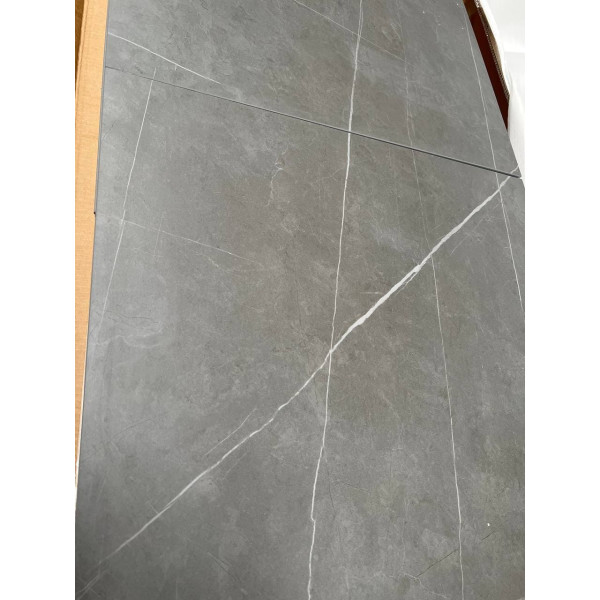 Керамический раскладной обеденный стол Intarsio BERLIN CERAMIC Серый/черный 80х140 (180) см-10