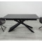 Керамический раскладной обеденный стол Intarsio MADISON CERAMIC Черный матовый/черный 90х160 (240) см-0-thumb
