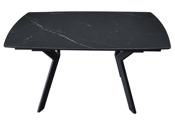 Керамический раскладной обеденный стол Intarsio NOREEN CERAMIC Черный/черный 80х140 (200) см-4