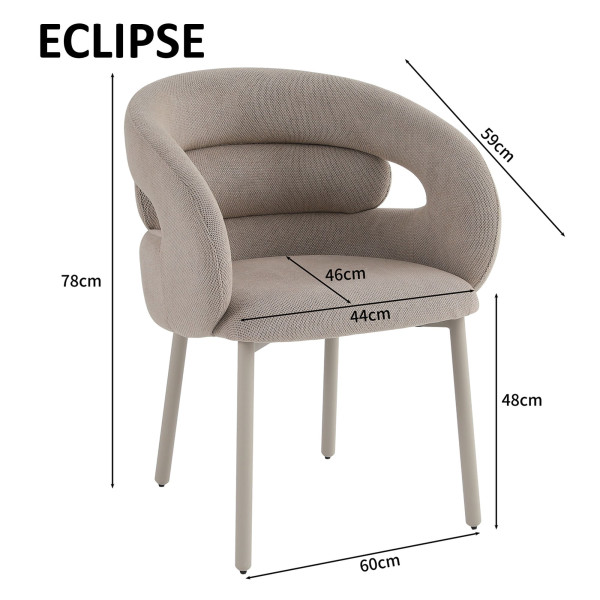 Обеденный стул Intarsio Eclipse Бежевый/серый-11