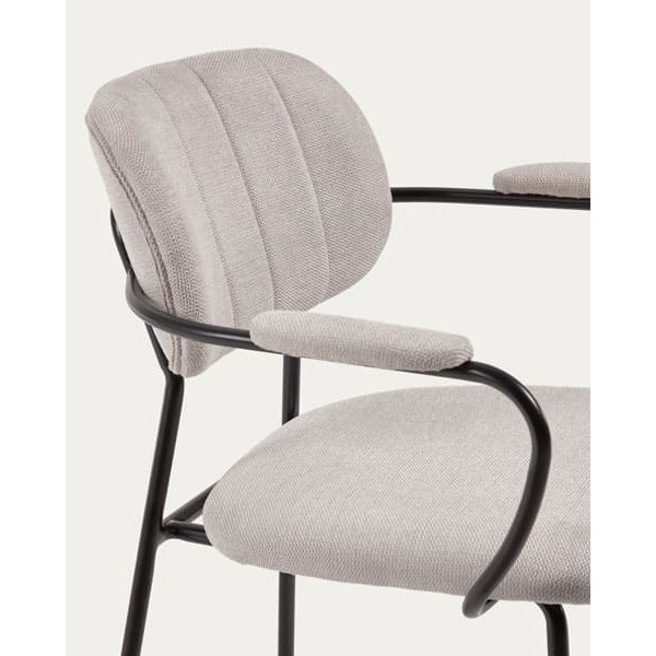 Стілець La Forma AUXTINA CC3002KY12 Бежева тканина Шеніл-4