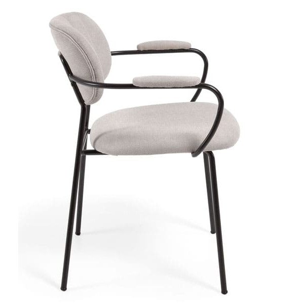 Стілець La Forma AUXTINA CC3002KY12 Бежева тканина Шеніл-1