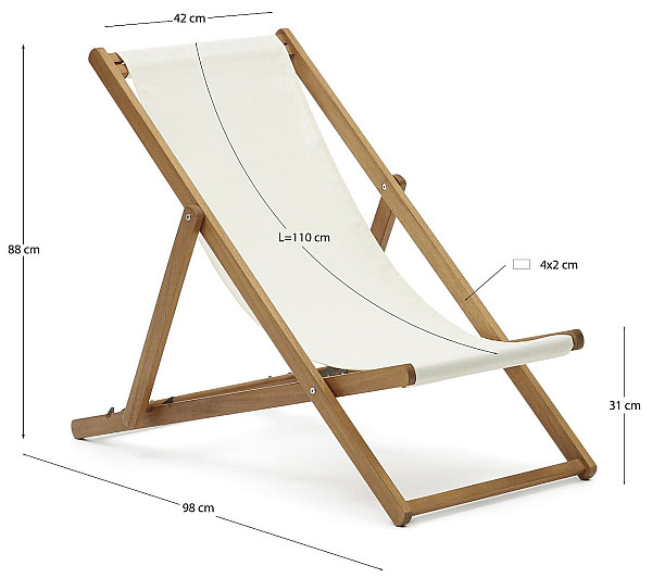 Кресло-шезлонг La Forma ADREDNA CC2157J14 Белый-10