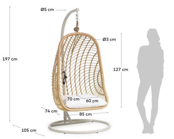 Підвісне крісло La Forma EKATERINA CC5972J05-7