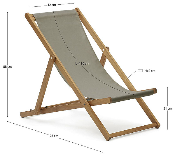 Крісло-шезлонг La Forma ADREDNA CC2157J19 Зелений-10