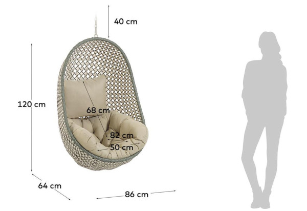 Підвісне крісло La Forma CIRA CC5963FN35-8