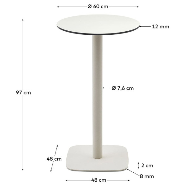 Барный стол La Forma DINA T09036HP05 Белый Ø 60 см-4