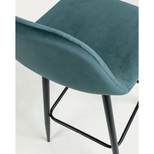 Барный стул La Forma NILSON Бирюзовый велюр-6