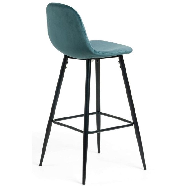 Барный стул La Forma NILSON Бирюзовый велюр-4