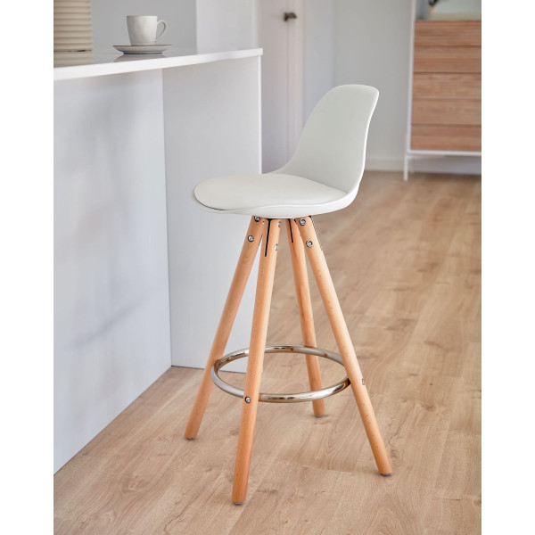 Напівбарний стілець La Forma STAG Білий-1