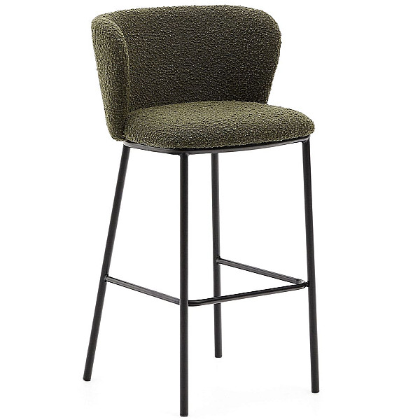 Барный стул La Forma CISELIA C0600065JJ06 Зеленый букле-0