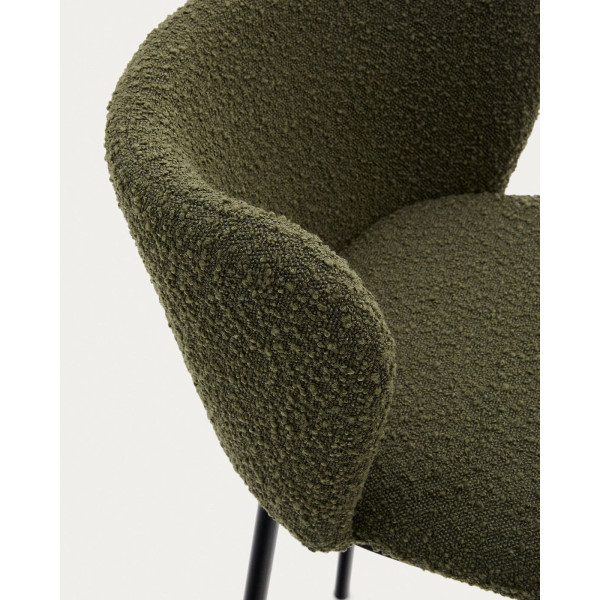 Барный стул La Forma CISELIA C0600065JJ06 Зеленый букле-5