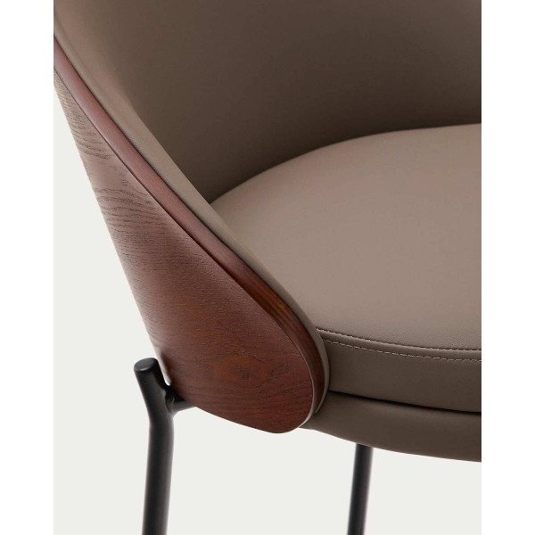 Барний стілець La Forma EAMY C0600097UU10 Коричневий/горіх екошкіра-7