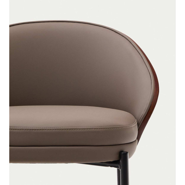 Барний стілець La Forma EAMY C0600097UU10 Коричневий/горіх екошкіра-6