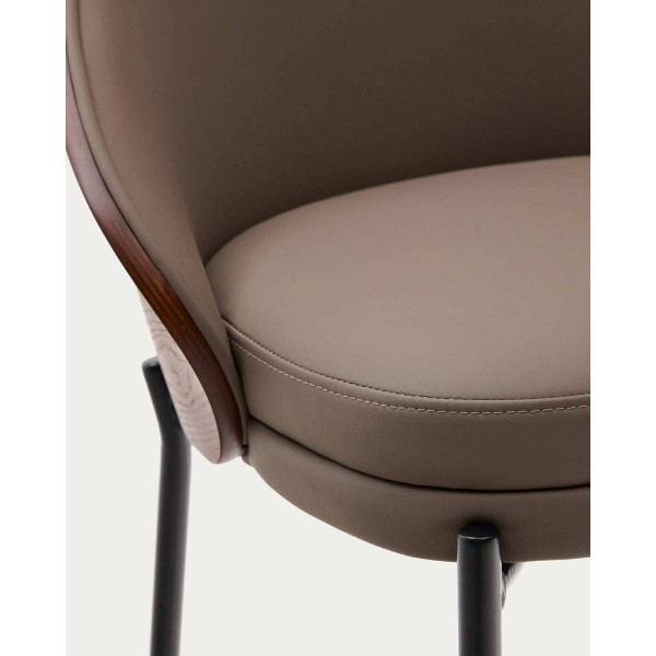 Барний стілець La Forma EAMY C0600097UU10 Коричневий/горіх екошкіра-8