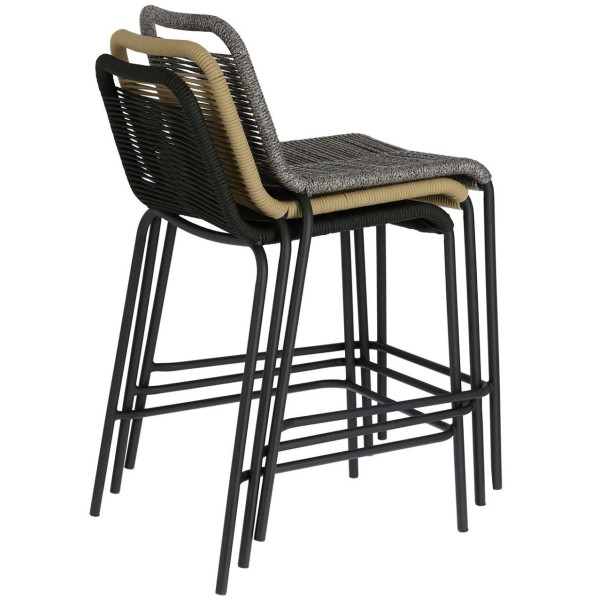 Напівбарний стілець La Forma GLENVILLE Чорний-8