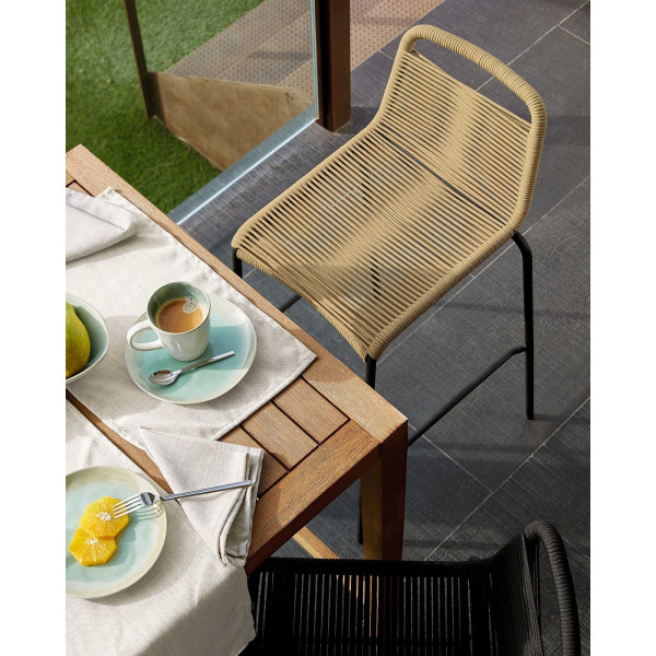 Напівбарний стілець La Forma GLENVILLE Бежевий-1