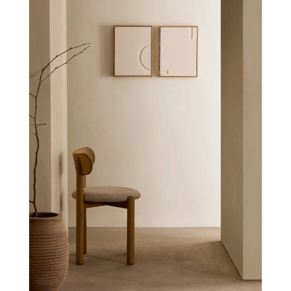 Стілець La Forma NEBAI C0100117SO12 Бежевий/натуральний тканина Синель-2