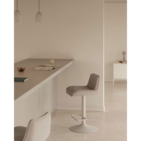 Барний стілець La Forma ZENDA C0600013SO11 Бежевий тканина синель-2
