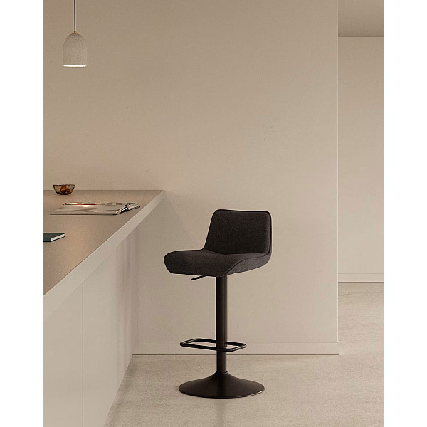 Барный стул La Forma ZENDA C0600012SO01 Черный ткань синель-2