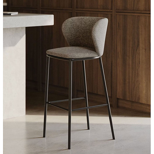 Барний стілець La Forma CISELIA CC3001KY10 Коричневий тканина Синель-0