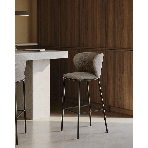 Барний стілець La Forma CISELIA CC3001KY10 Коричневий тканина Синель-1