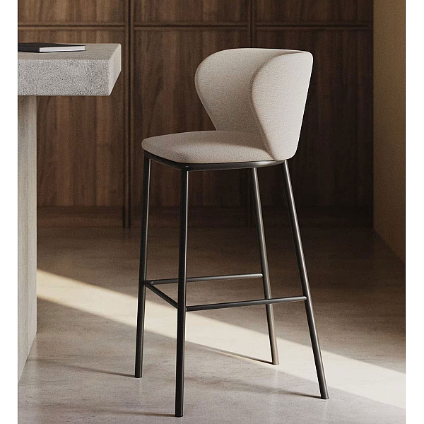 Барный стул La Forma CISELIA CC3001KY12 Бежевый ткань Синель-0