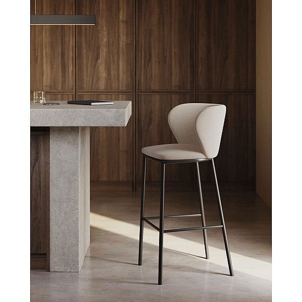 Барный стул La Forma CISELIA CC3001KY12 Бежевый ткань Синель-1