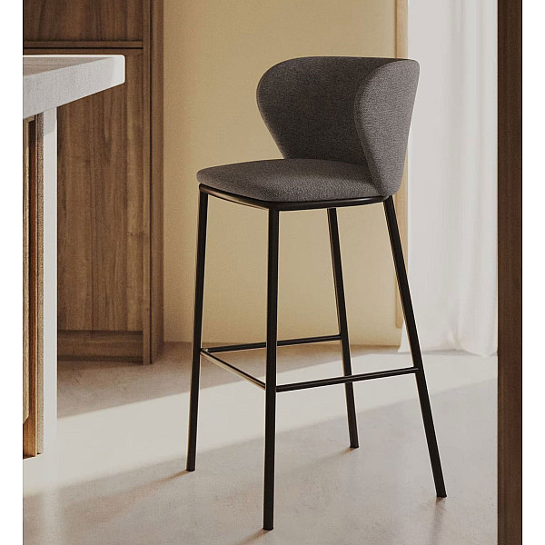 Барный стул La Forma CISELIA CC3001KY15 Темно-серый ткань Синель-0