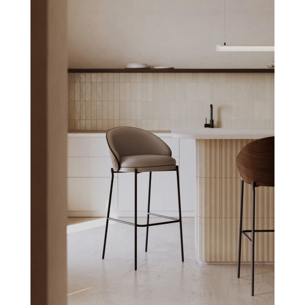 Барний стілець La Forma EAMY C0600097UU10 Коричневий/горіх екошкіра-1