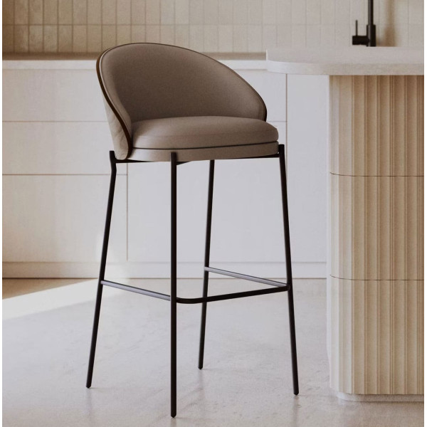 Барний стілець La Forma EAMY C0600097UU10 Коричневий/горіх екошкіра-0