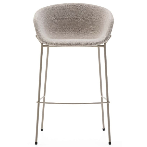 Барний стілець La Forma YVETTE C0600086BF12 Бежевий тканина-1