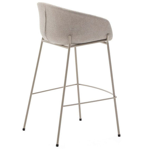 Барний стілець La Forma YVETTE C0600086BF12 Бежевий тканина-3