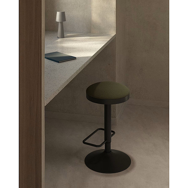 Барний стілець La Forma ZAIB C0600009SO06 Темно-зелений тканина синель-1