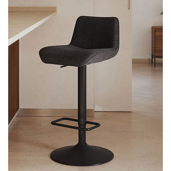 Барный стул La Forma ZENDA C0600012SO01 Черный ткань синель-0