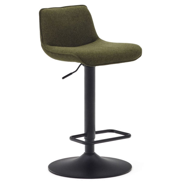 Барный стул La Forma ZENDA C0600012SO06 Темно-зеленый ткань синель-3