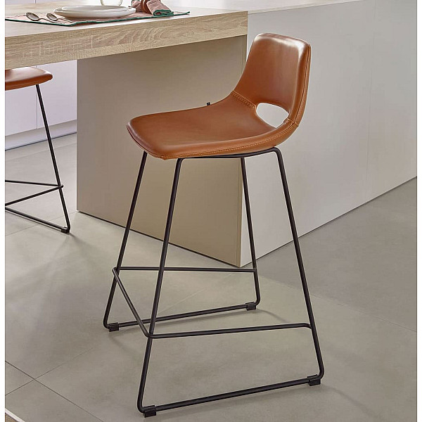 Полубарный стул La Forma ZIGGY CC0912U10H Коричневый экокожа-0