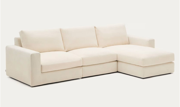 Угловой диван 4-местный La Forma Alea S85142LB39 Экрю 310 см-1