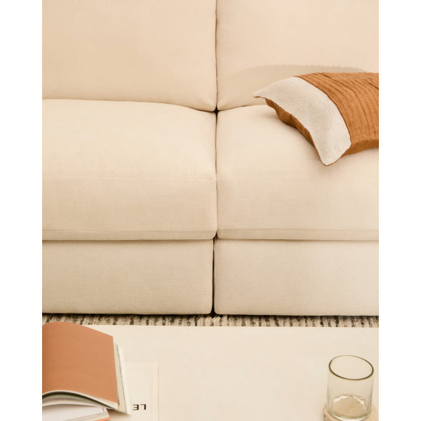 Угловой диван 4-местный La Forma Alea S85142LB39 Экрю 310 см-6