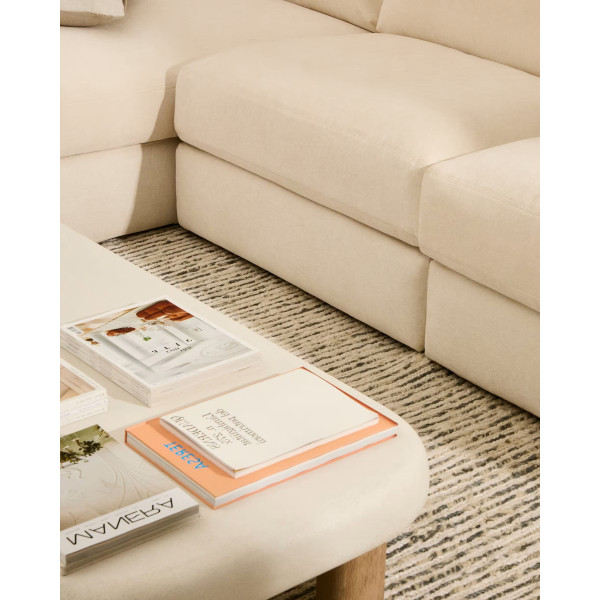 Угловой диван 4-местный La Forma Alea S85143LB39 Экрю 310 см-5