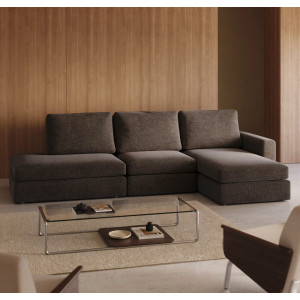 Угловой диван 5-местный La Forma Alea S85144LB09 Темно-коричневый 340 см