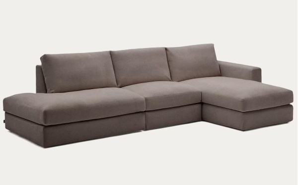 Угловой диван 5-местный La Forma Alea S85144LB09 Темно-коричневый 340 см-2