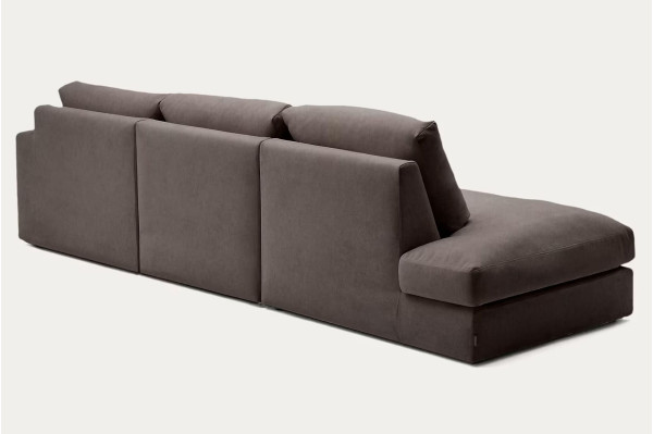 Угловой диван 5-местный La Forma Alea S85144LB09 Темно-коричневый 340 см-4