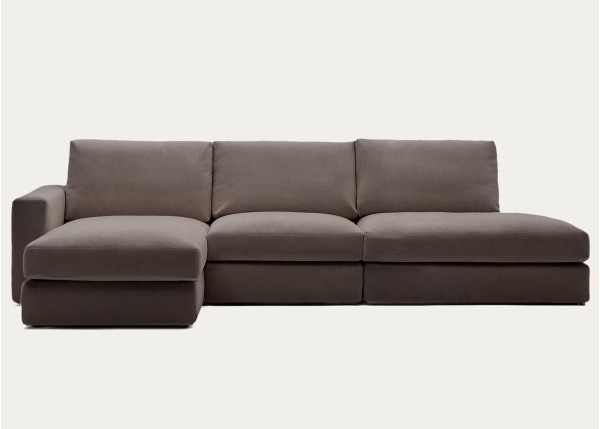 Угловой диван 5-местный La Forma Alea S85145LB09 Темно-коричневый 340 см-1