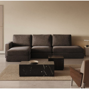 Угловой диван 5-местный La Forma Alea S85145LB09 Темно-коричневый 340 см