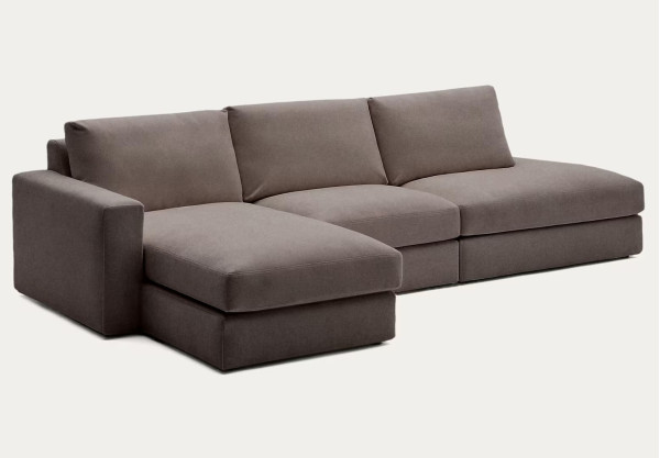 Угловой диван 5-местный La Forma Alea S85145LB09 Темно-коричневый 340 см-2