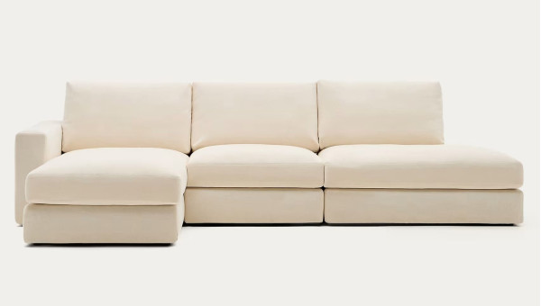 Угловой диван 5-местный La Forma Alea S85145LB39 Экрю 340 см-4