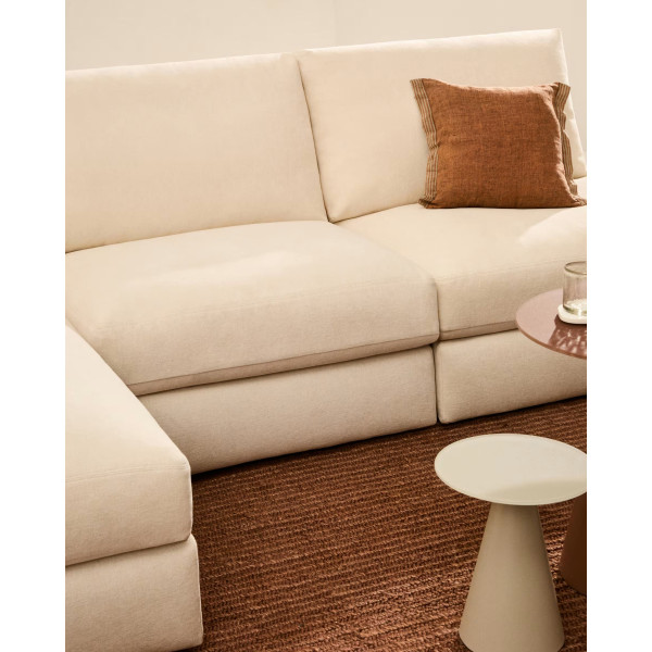 Угловой диван 5-местный La Forma Alea S85145LB39 Экрю 340 см-3