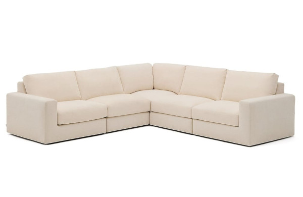Кутовий диван 5-місний La Forma Alea S85146LB39 Екрю 310х310 см-0