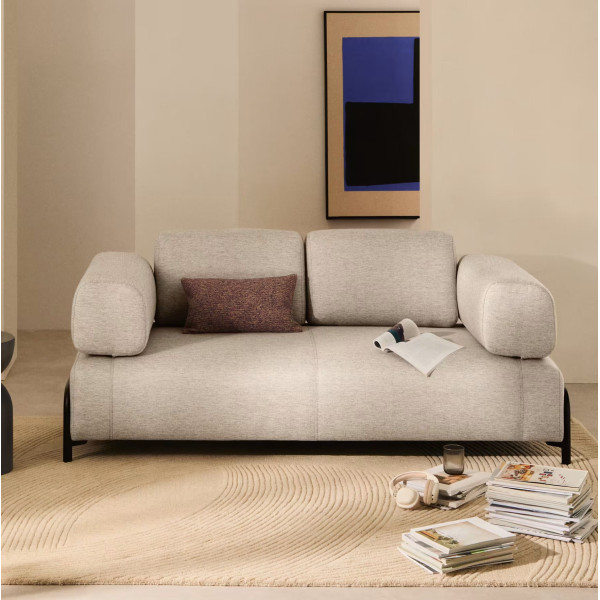 Диван 2-місний La Forma COMPO S58920BB12 Сірий 200 см-0